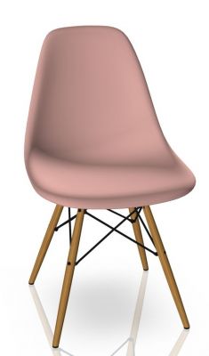 Eames Plastic Side Chair DSW Chair Vitra Ash honey colored - tender pink